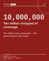 Card 1 of 3: Ten million stripped of coverage
