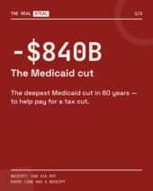 Card 1 of 3: The Medicaid cut