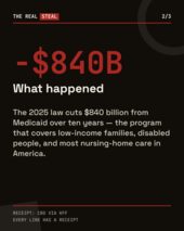 Card 2 of 3: The Medicaid cut
