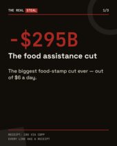 Card 1 of 3: The food assistance cut