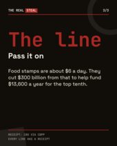 Card 3 of 3: The food assistance cut