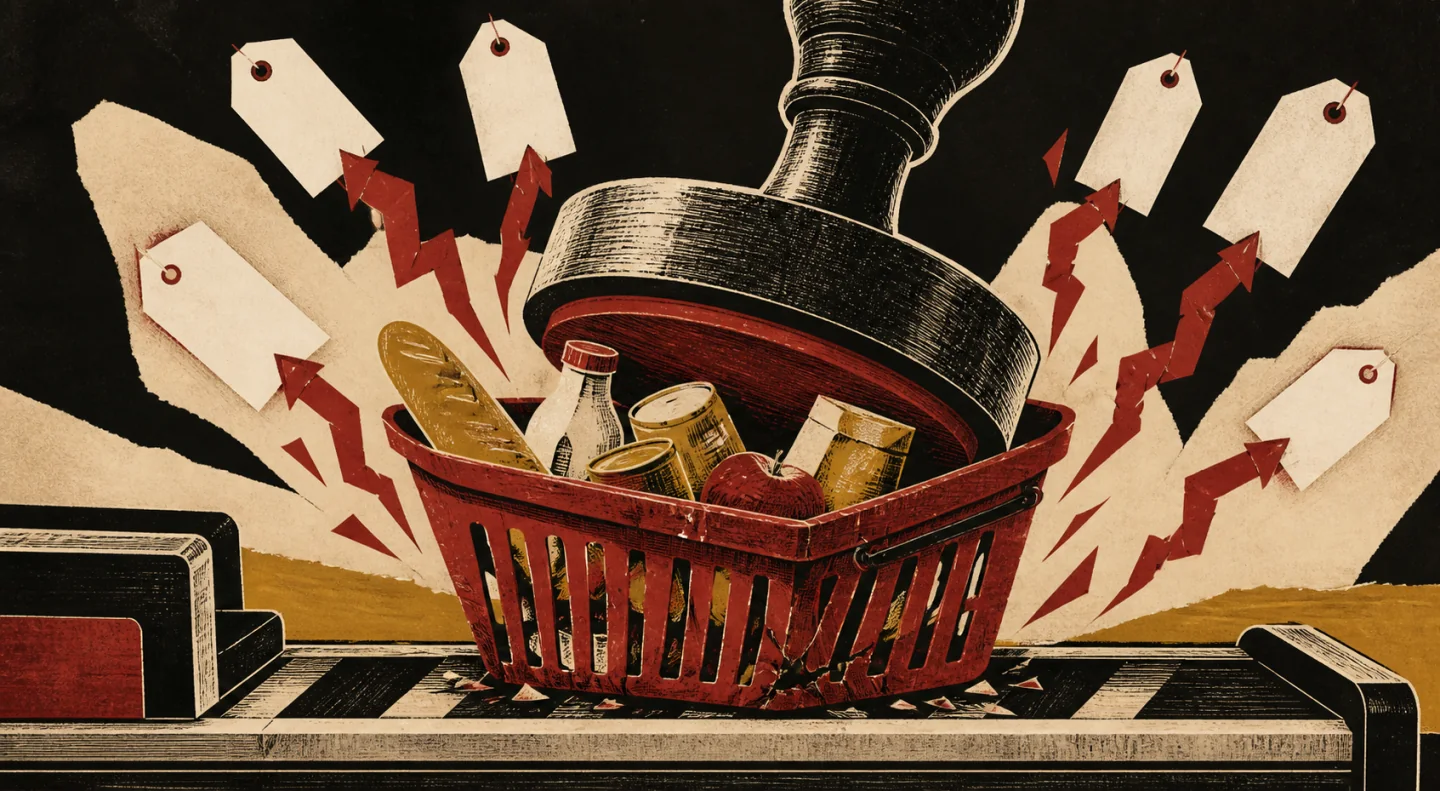 Editorial illustration for: The tariff tax on everything you buy